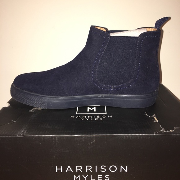 🚫sold🚫Harrison Mens Chelsea Boot Navy Suede 9.5 - Picture 3 of 4